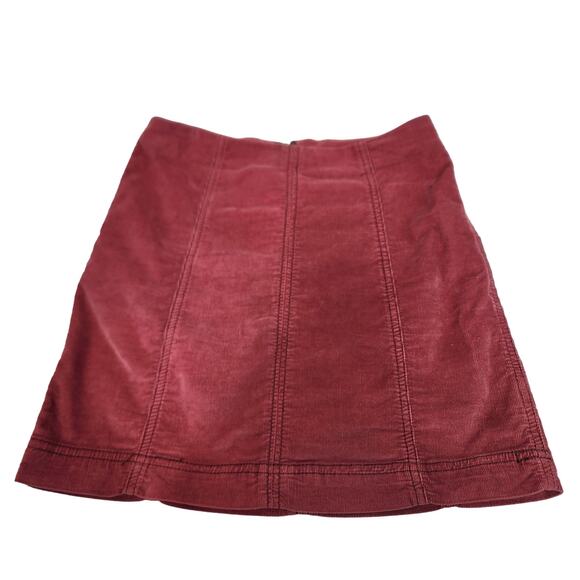 Free People Modern Femme Corduroy Mini Skirt Size 2 - Picture 2 of 6